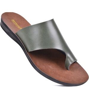 AEROSOLES Green and Brown Sandals